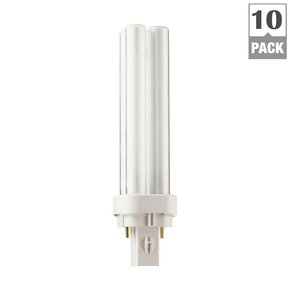 26-Watt G24d-3 CFLni 2-Pin Light Bulb Neutral (3500K) (10-Pack) - Super Arbor