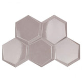 Magen Leveled-Hex Gray Polished Ceramic Hexagon Tile