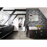 MSI 12 in. x 12 in. x 8mm Cityscape Interlocking Glass and Metal Mesh-Mounted Mosaic Wall Tile (10 sq. ft./case)