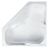 Preakness 60 in. Acrylic Center Drain Corner Drop-In Whirlpool Bathtub in White - Super Arbor