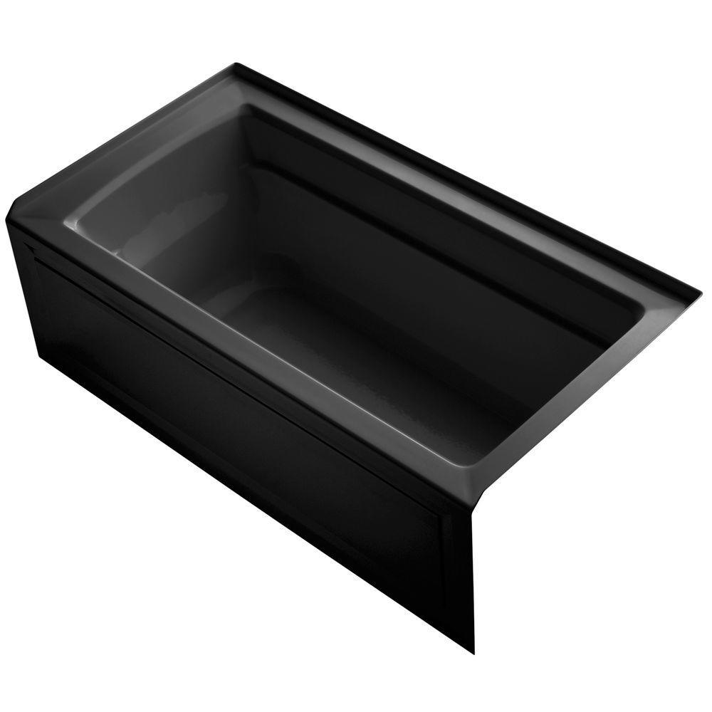 Archer 60 in. Right-Hand Drain Rectangular Alcove Bathtub in White - Super Arbor