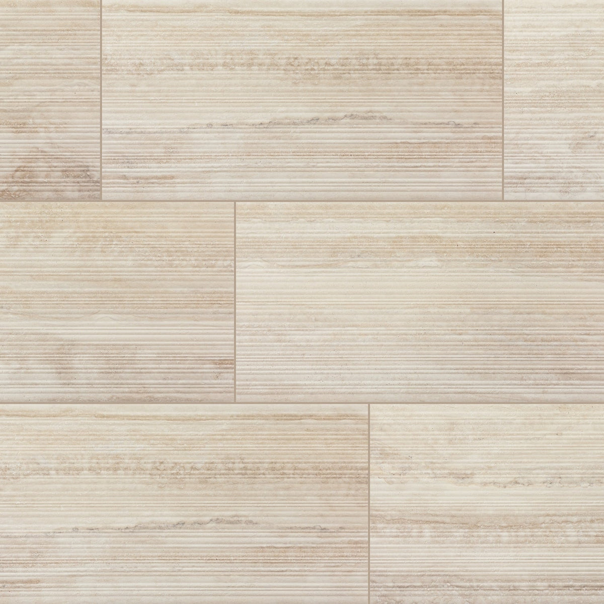 Daltile Calligo Almond 12-in x 24-in Matte Ceramic Fluted Wall Tile product image