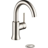 Trinsic Single Hole Single-Handle Bathroom Faucet with Metal Drain Assembly in Matte Black - Super Arbor