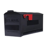 Patriot Large, Plastic, Post-Mount Mailbox, Black - Super Arbor