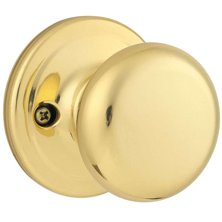 Kwikset Juno Polished Brass Passage Lockset ANSI/BHMA Grade 2 1-3/4 in.