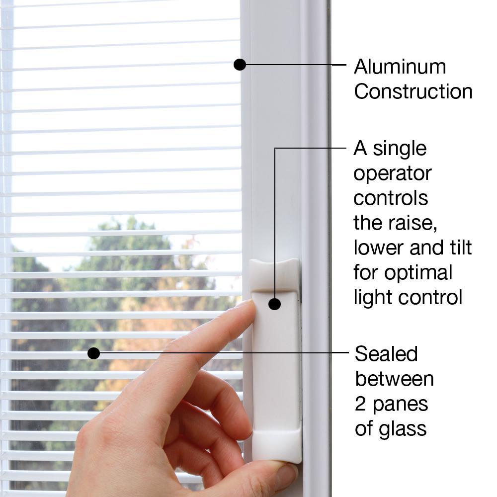 32 in. x 80 in. Internal Blinds Right-Hand Inswing 1/2-Lite Clear Primed Steel Prehung Front Door with Pet Door - Super Arbor