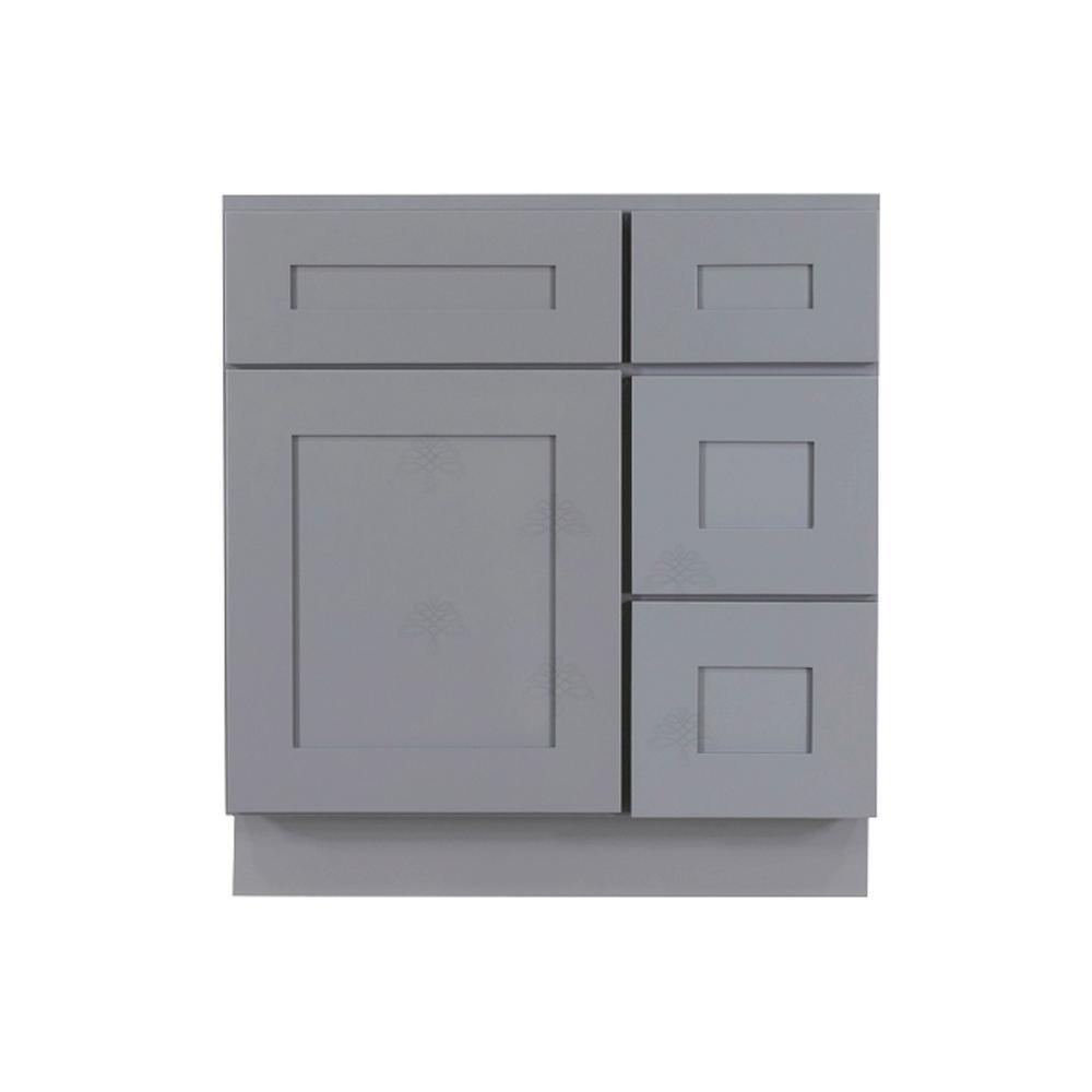 Lancaster Shaker Assembled 24 in. W x 21 in. D x 33 in. H Bath Vanity Cabinet with 2 Doors in White - Super Arbor