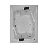 72 in. Acrylic Rectangular Drop-in Combination Bathtub in White - Super Arbor