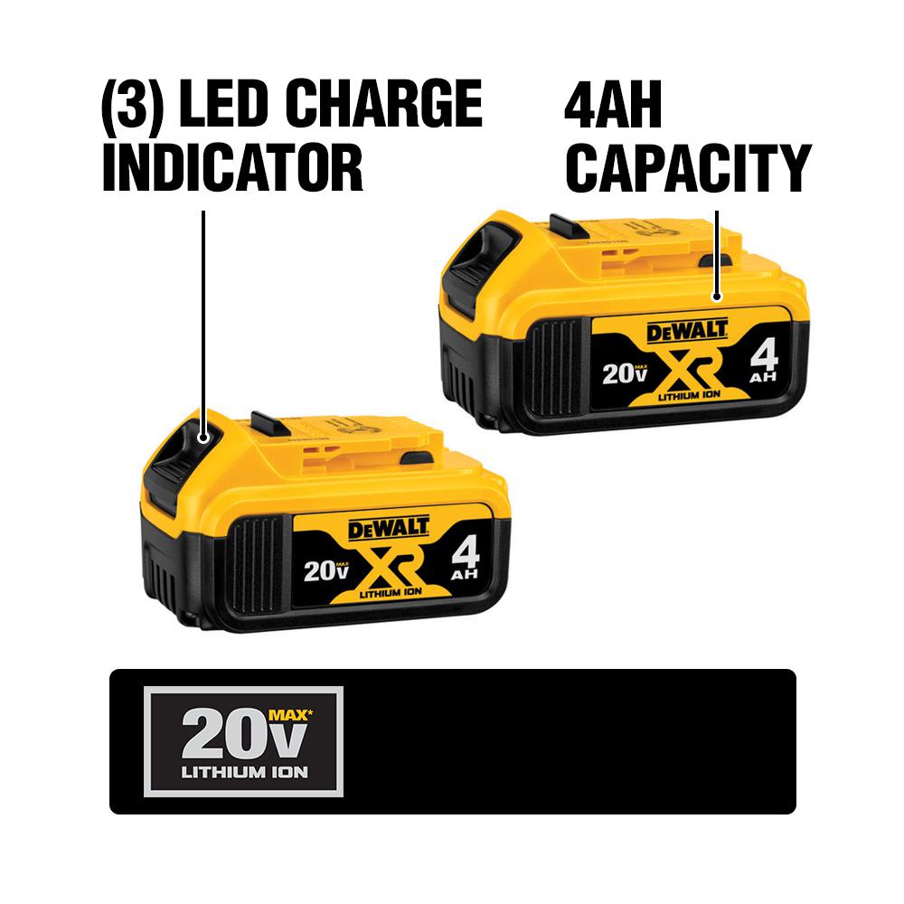 20-Volt MAX XR Premium Lithium-Ion 4.0Ah Battery Pack (2-Pack)