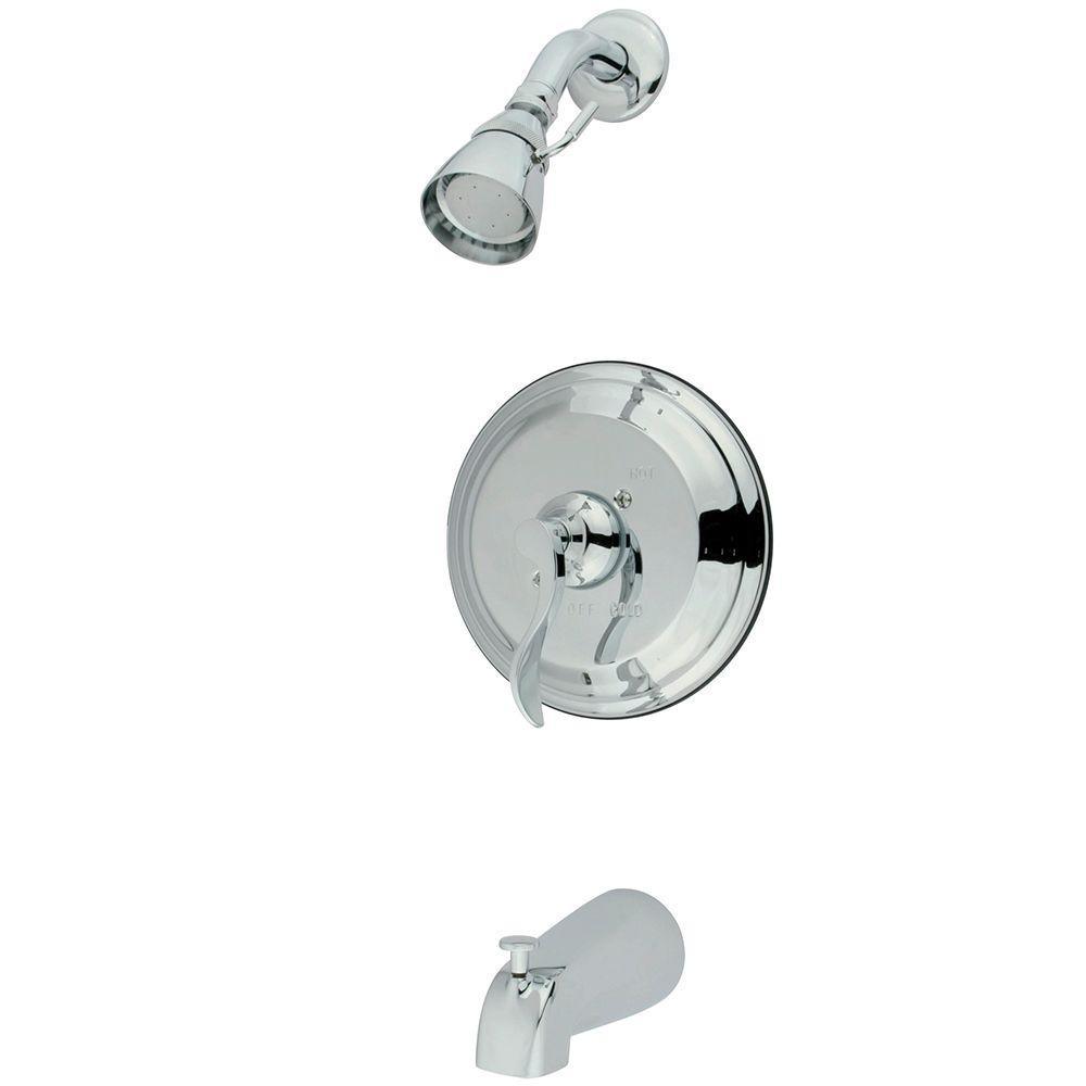 French Single-Handle 5-Spray Tub and Shower Faucet in Brushed Nickel (Valve Included) - Super Arbor