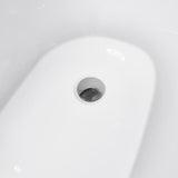 59 in. Acrylic Single Slipper Flatbottom Non-Whirlpool Bathtub in Glossy Black - Super Arbor