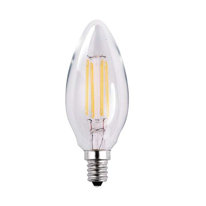 Halco Lighting Technologies 60-Watt Equivalent 5-Watt B11 Dimmable LED Clear Filament Antique Vintage Light Bulb 3000K 85060