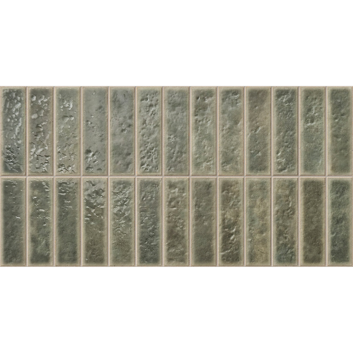 Giorbello Villora Green 12-in x 24-in Glazed Porcelain Handcrafted look Wall Tile product image