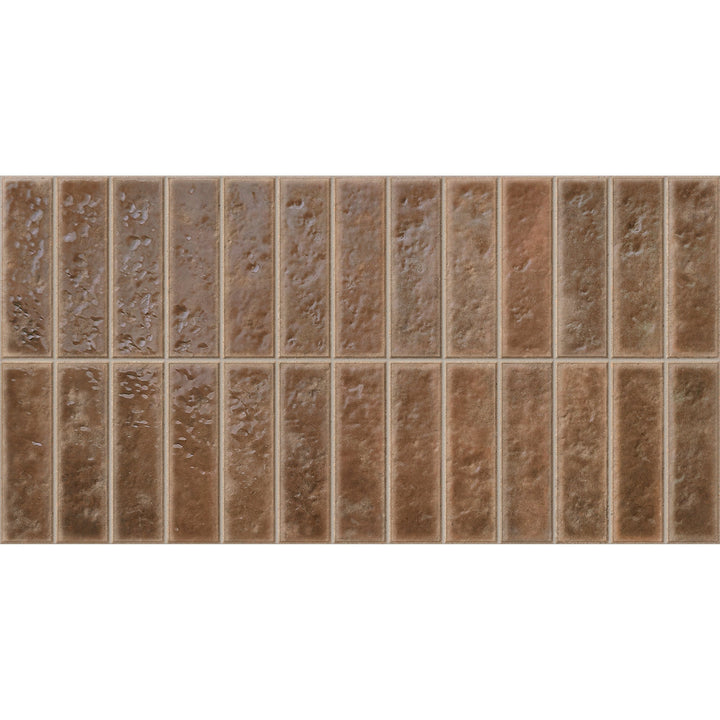 Giorbello Villora Brown 12-in x 24-in Glazed Porcelain Handcrafted look Wall Tile product image