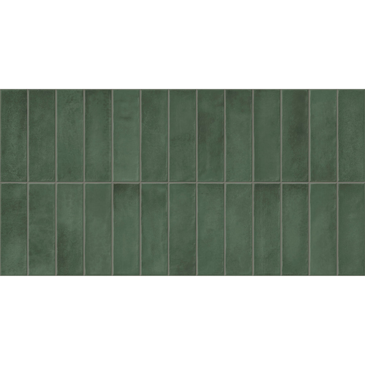 Giorbello Artis Dark Green 12-in x 24-in Glazed Porcelain Handcrafted look Wall Tile product image