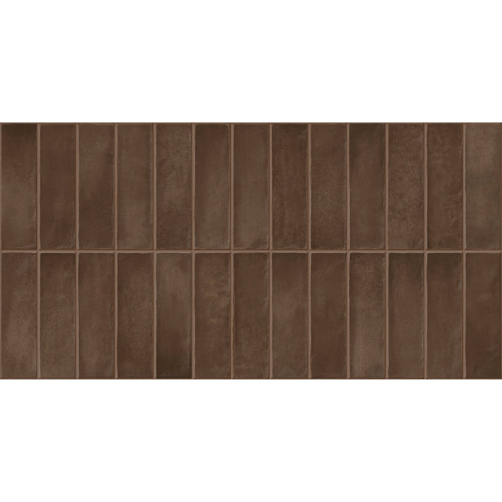 Giorbello Artis Brown 12-in x 24-in Glazed Porcelain Handcrafted look Wall Tile product image