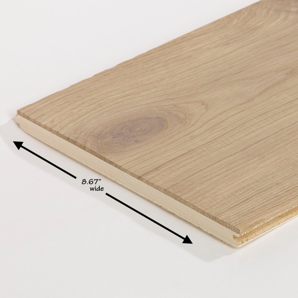 Solidfloor Oak Kinabalu hardwood flooring — carton and plank detail