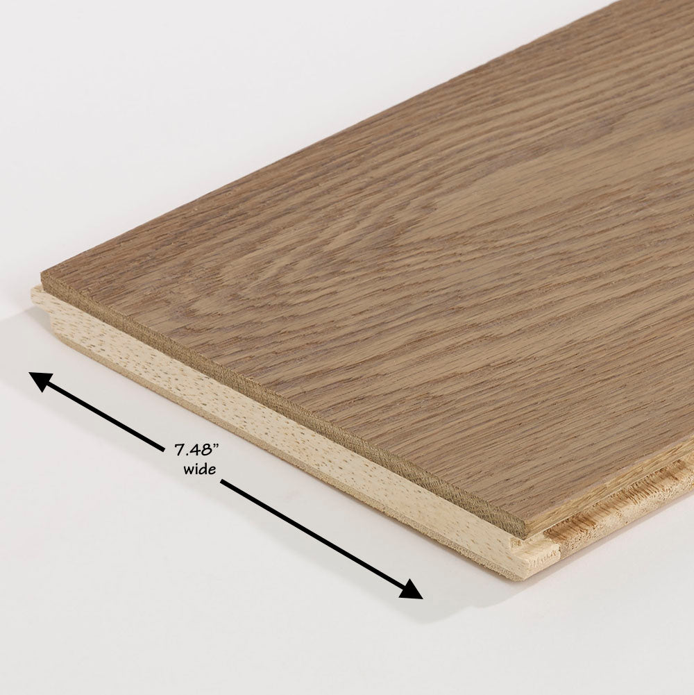 Solidfloor Oak K2 hardwood flooring — carton and plank detail