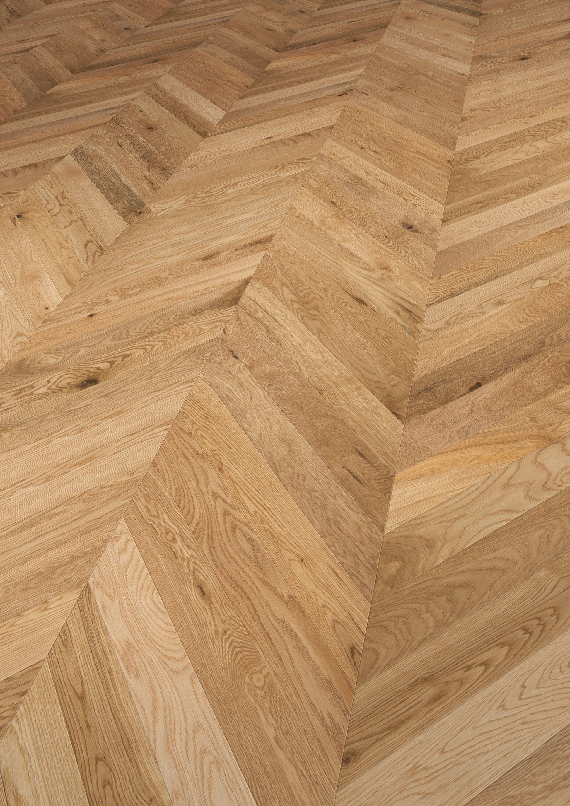 Solidfloor Oak Windsor Chevron hardwood flooring — lifestyle view