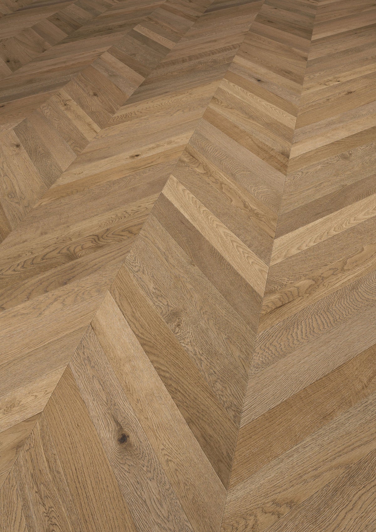 Solidfloor Oak Chantilly Chevron hardwood flooring — alternate angle