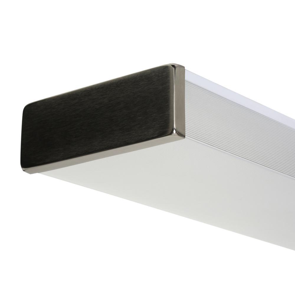4 ft. 2-Light Fluorescent Brushed Nickel Decorative Wrap Fixture Strip - Super Arbor