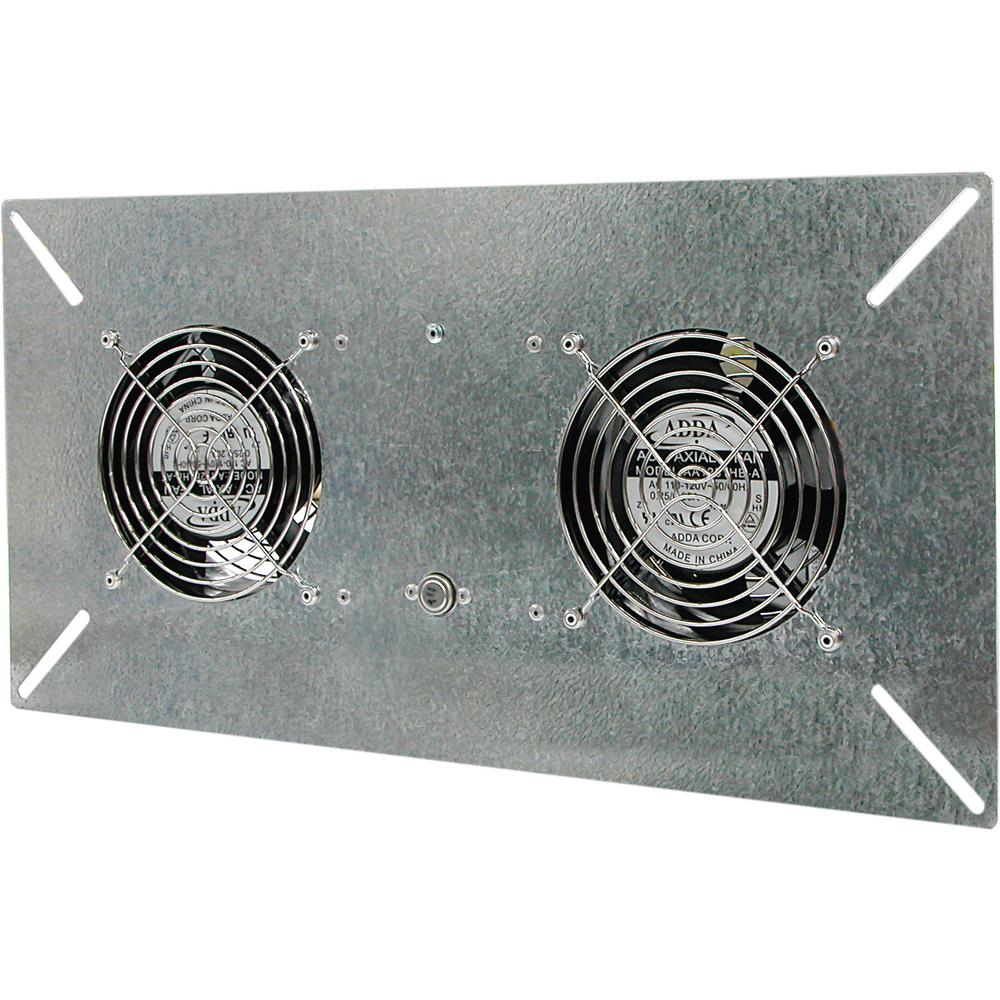 18 in. x 9 in. Silver Galvanized Steel Crawl Space Fan Vent - Super Arbor