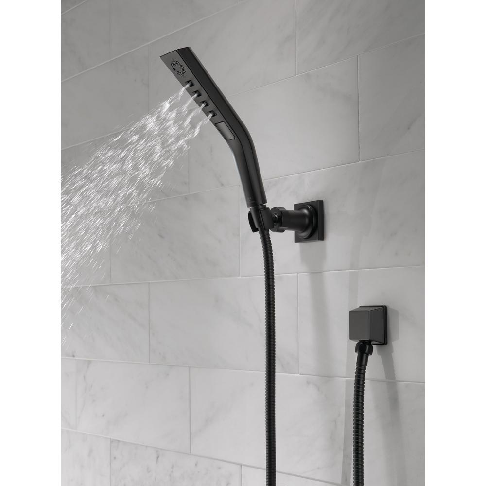Pivotal 3-Spray 1.8 in. Single Wall Mount Handheld H2Okinetic Shower Head in Matte Black - Super Arbor