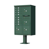16-Mailboxes 1-Outgoing Mail Compartment 2-Parcel Lockers Pedestal Mount Cluster Box Unit - Super Arbor