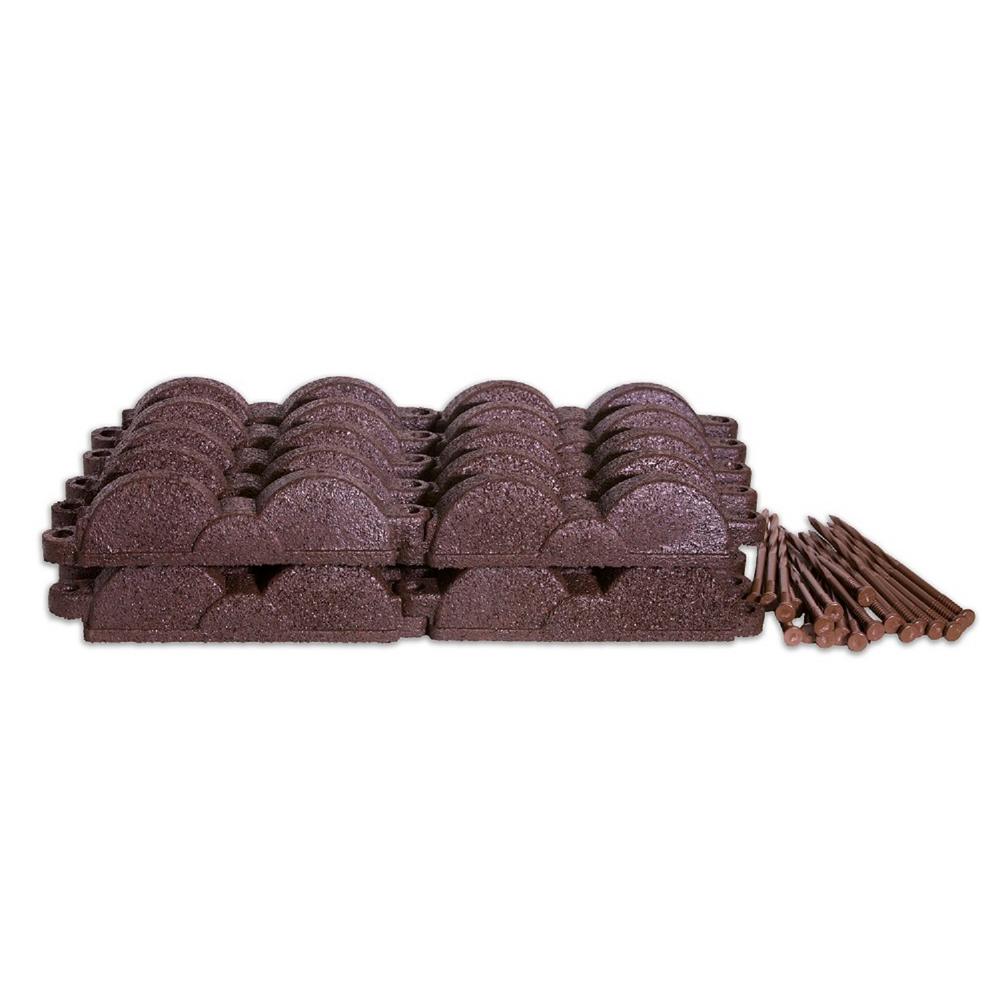 Valley View Industries 20 ft., 12 in. Pieces Dark Brown Rubber Edging - Super Arbor