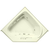Morandi 60 in. Acrylic Left Front Drain Corner Drop-In Whirlpool Bathtub in White - Super Arbor