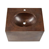 Premier Copper Products 24 in. Wall Mount Copper Vanity with Built-In Bathroom Sink in Oil Rubbed Bronze