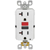 20 Amp Self-Test SmartlockPro Slim GFCI Duplex Outlet, White (3-Pack) - Super Arbor