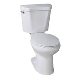 10 in. Rough-in 2-Piece 1.28 GPF High Efficiency Single Flush Elongated All-in-One Toilet in White, Seat Included - Super Arbor