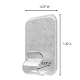 Command Adjustables 1/2 lb. Clear Repositionable Clips (14 Clips with 30 Adhesive Strips) - Super Arbor