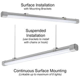 4 ft. Vapor Tight Water Tight Strip Light Plug-in Direct Wire Integrated LED Wraparound Light 3600 Lumens 4000K
