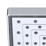 1-Spray 6 in. Single Wall Mount LED Lighted Fixed Rain Shower Head in Chrome - Super Arbor