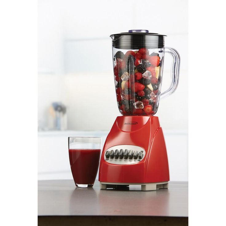 50 oz.12-Speed Red Countertop Blender with Electric Hand Mixer