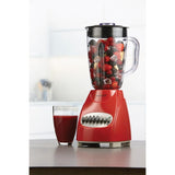 50 oz.12-Speed Red Countertop Blender with Electric Hand Mixer