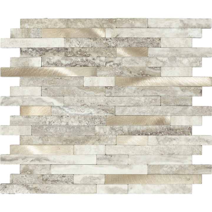 Daltile Smart Stick Golden Drift Sand 11-in x 19-in Matte PVC Peel and stick Mosaic Wall Tile product image