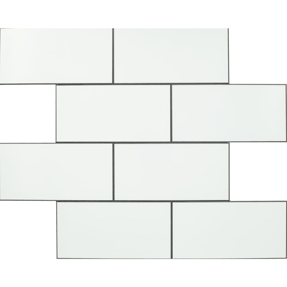 Daltile Smart Stick White 12-in x 15-in Glossy PVC Peel and stick Mosaic Wall Tile product image
