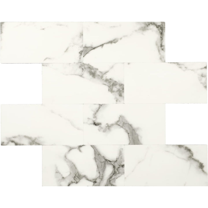 Daltile Smart Stick Marble Frost 12-in x 15-in Matte PVC Peel and stick Mosaic Wall Tile product image