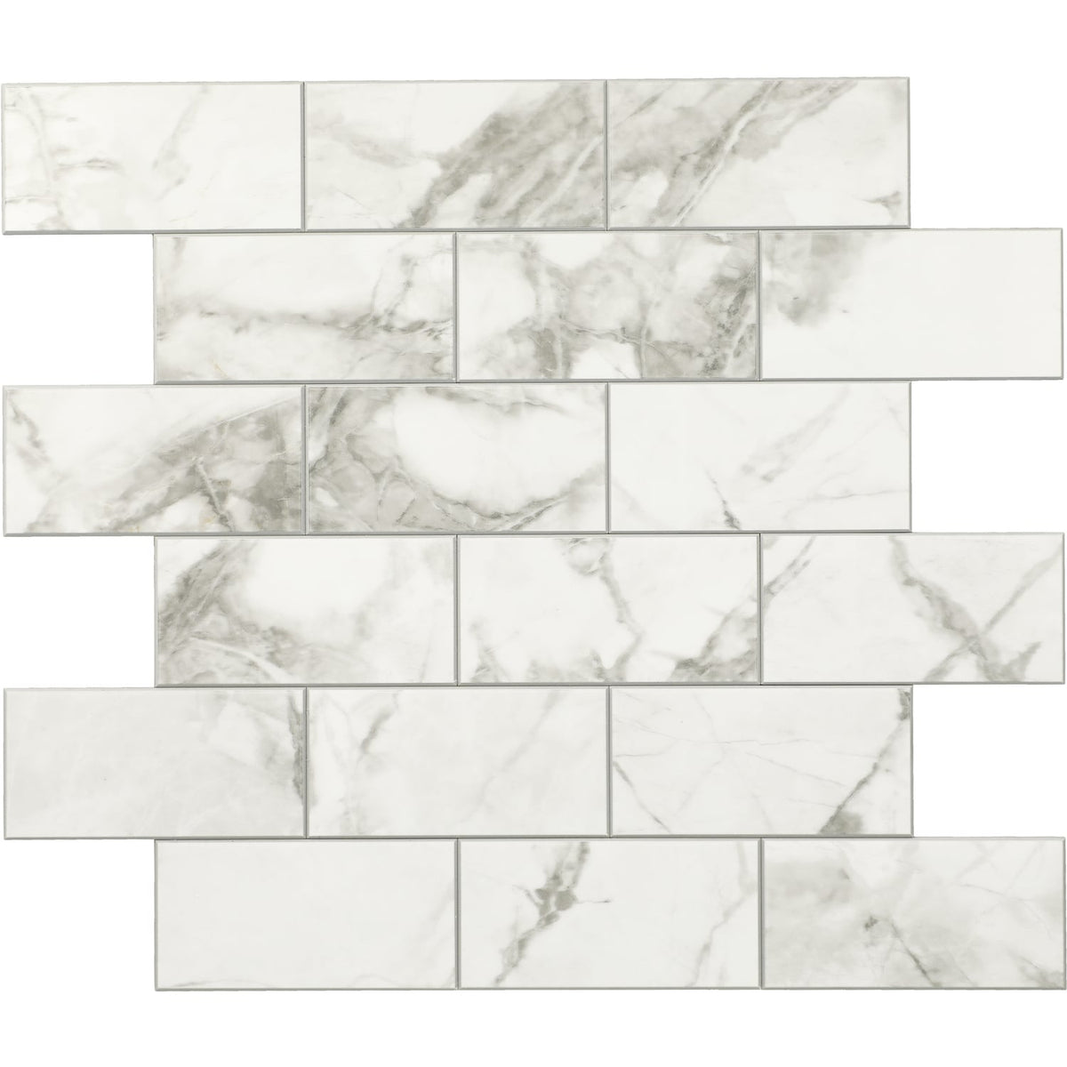 Daltile Smart Stick Desert Marble 12-in x 14-in Glossy PVC Linear Peel and stick Mosaic Wall Tile product image