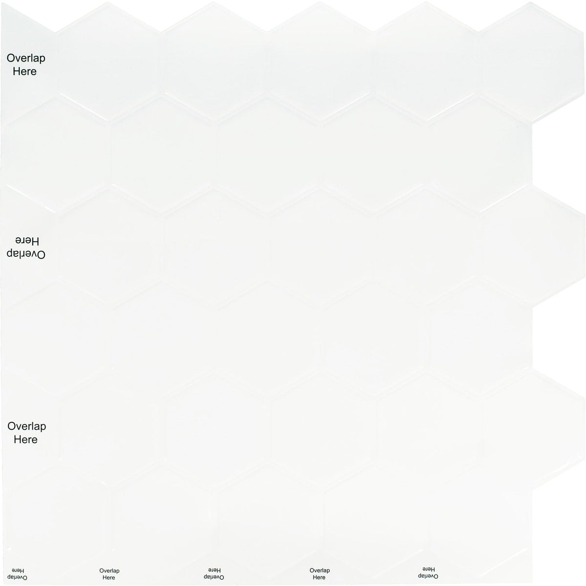 Daltile Smart Stick Glacier 11-in x 11-in Glossy PVC Hexagon Peel and stick Mosaic Wall Tile product image