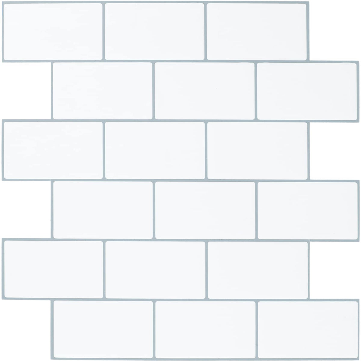 Daltile Smart Stick Glacier 12-in x 12-in Glossy PVC Peel and stick Mosaic Wall Tile product image