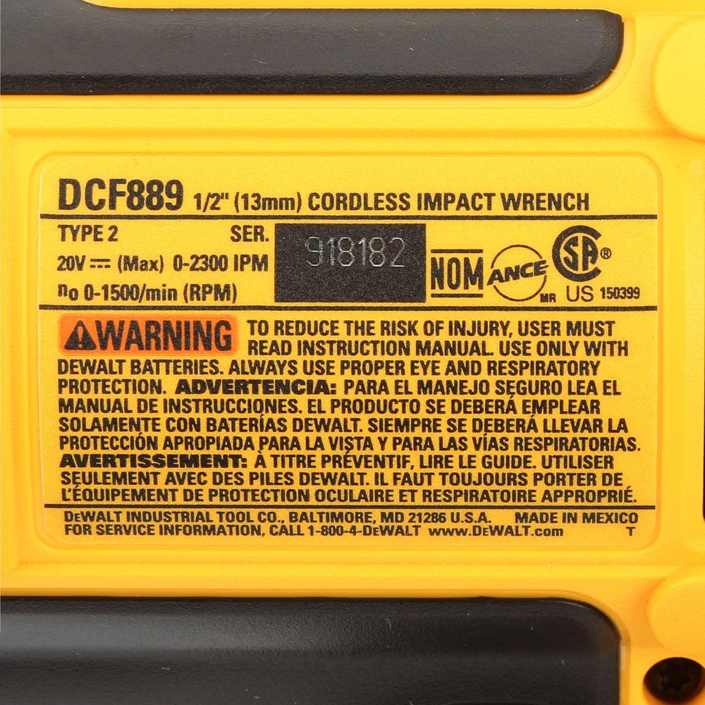 20-Volt MAX Lithium-Ion Cordless 1/2 in. High Torque Impact Wrench with Detent Pin (Tool-Only) - Super Arbor