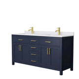 Beckett 42 in. W x 22 in. D Single Vanity in White with Cultured Marble Vanity Top in White with White Basin - Super Arbor