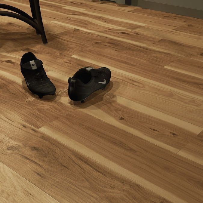 STAINMASTER PetProtect Cheltenham Hickory 12-mm T x 7-1/2-in W x 50-in L Waterproof Wood Plank Laminate Flooring (23.69-sq ft / Carton)