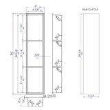 Matte Black 8 in. x 36 in. Stainless Steel Niche - Super Arbor