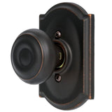 Georgian Aged Bronze Dummy Door Knob with Camelot Trim - Super Arbor