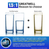 400 GPD Tankless Reverse Osmosis (RO) Water Filtration System with 1.5:1 Pure to Drain Ratio